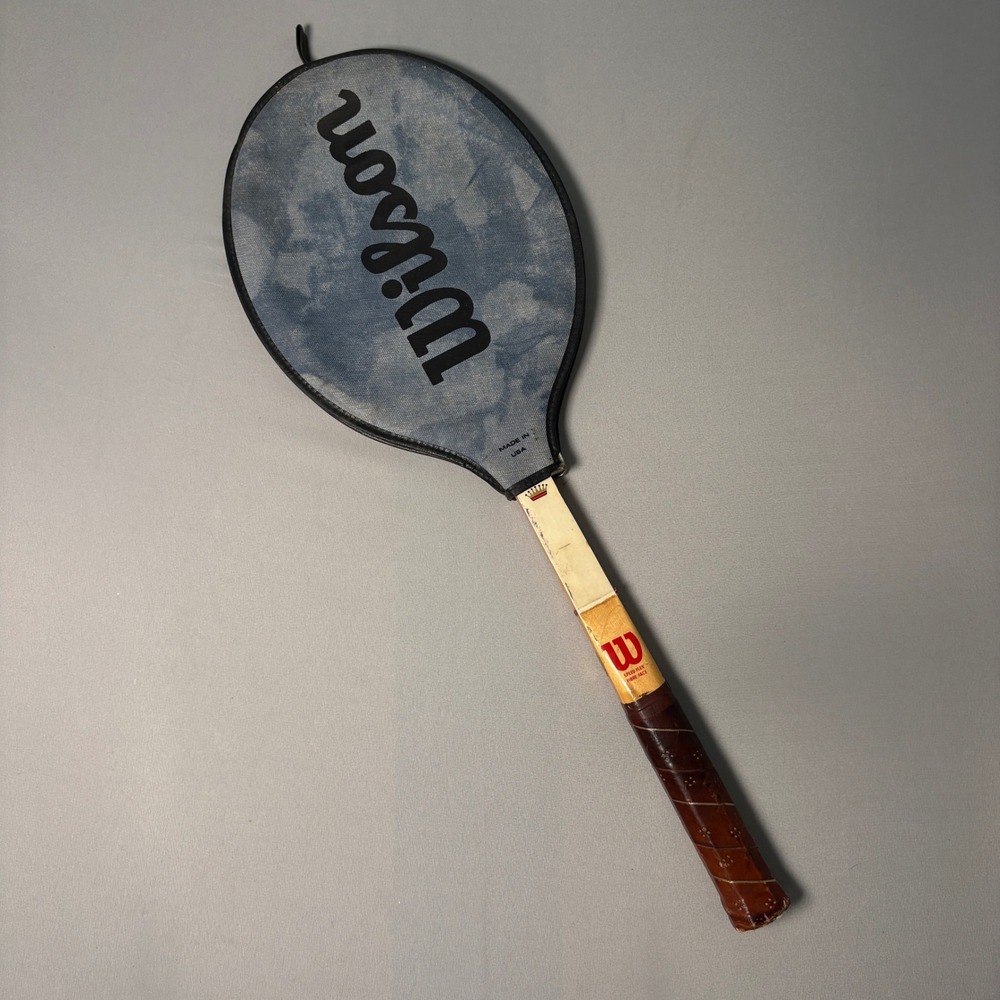 Vintage Wilson Jimmy Connors Tournament Wood Tennis Racquet Strata-Bow USA Made
